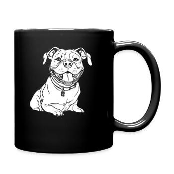 American Bully Souriant - Mug uni - noir - Droite