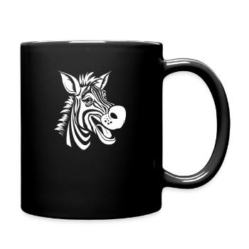 Zebra - Tasse einfarbig - Schwarz - Rechts