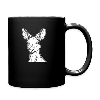 Kangaroo - Full Colour Mug - black - Right