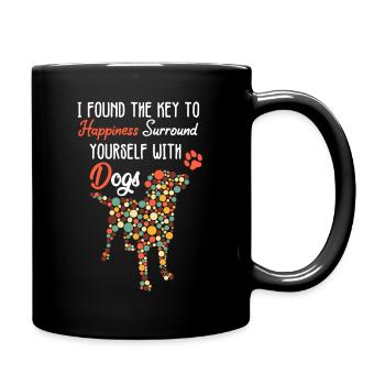 I found the key of hapiness - Mug uni - noir - Droite