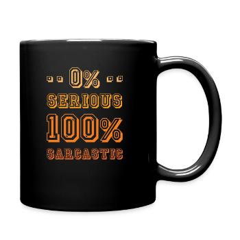 Schwarzer Humor Lustig I Dont Care - Tasse einfarbig - Schwarz - Rechts