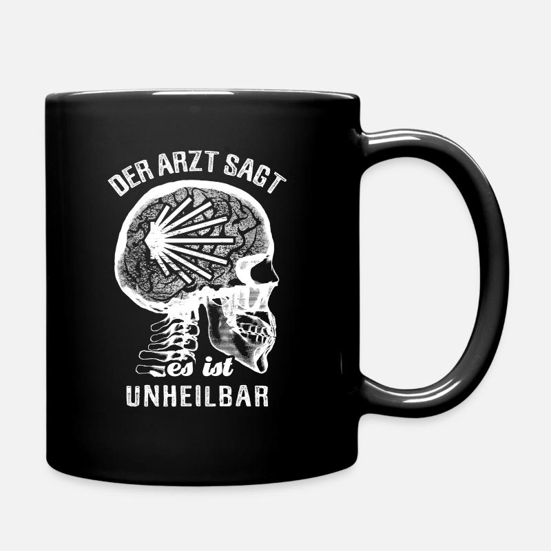 Der Arzt sagt es ist unheilbar - Jakobsweg - Tasse einfarbig - Schwarz