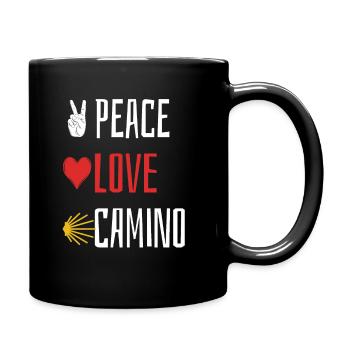 Paix Amour Camino - Coeur - Mug uni - noir - Droite