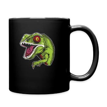 Chameleon Chamäleon Wütend - Tasse einfarbig - Schwarz - Rechts