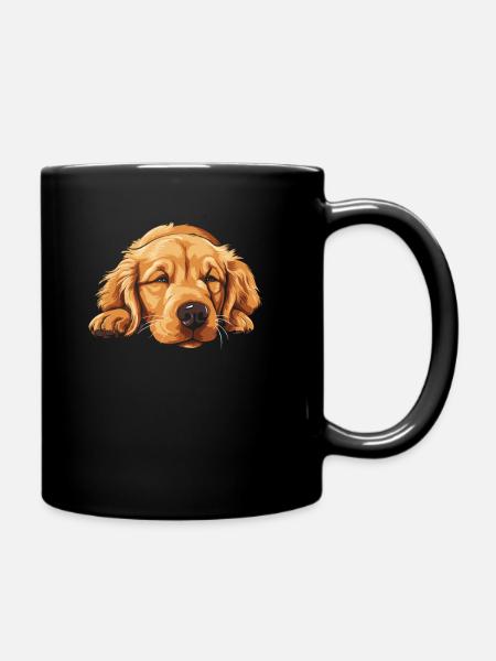 Golden retriever - Mug uni - noir