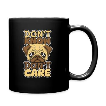 Carlin Chien Drôle Ne Pas Savoir Ne Pas Se Soucier - Mug uni - noir - Droite