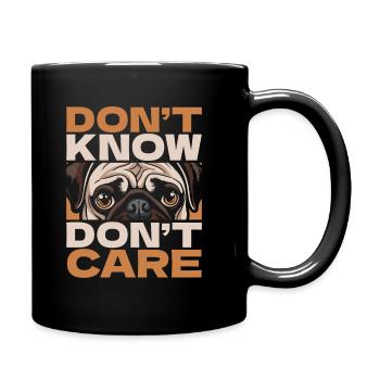 Carlin Chien Drôle Ne Pas Savoir Ne Pas Se Soucier - Mug uni - noir - Droite