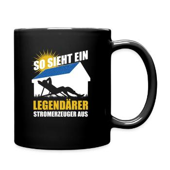 So sieht ein legendärer Stromerzeuger aus - Solar - Tasse einfarbig - Schwarz - Rechts