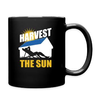 Harvest the sun - Photovoltaics - Solar energy - Full Colour Mug - black - Right