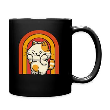 Katze - Tasse einfarbig - Schwarz - Rechts