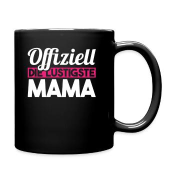 Mama Mutter Funniest Mom - Full Colour Mug - black - Right