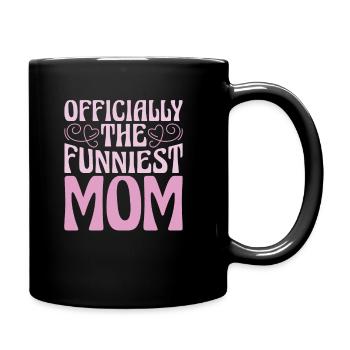 Mama Mutter Funniest Mom - Full Colour Mug - black - Right