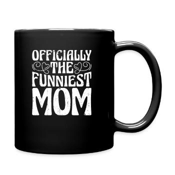 Mama Mutter Funniest Mom - Full Colour Mug - black - Right