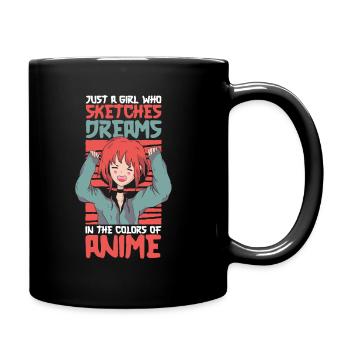 Anime Manga Anime Fille - Mug uni - noir - Droite