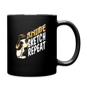 Anime Manga Anime Fille - Mug uni - noir - Droite