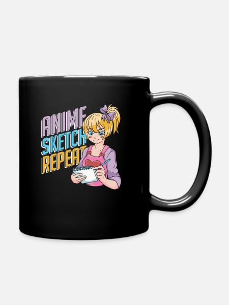 Anime Manga Anime Fille - Mug uni - noir
