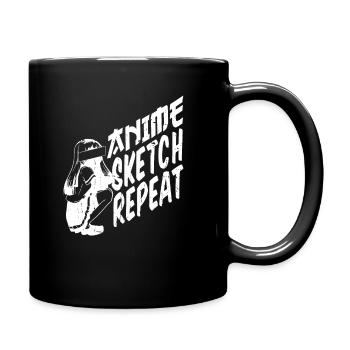 Anime Manga Anime Girl - Tasse einfarbig - Schwarz - Rechts