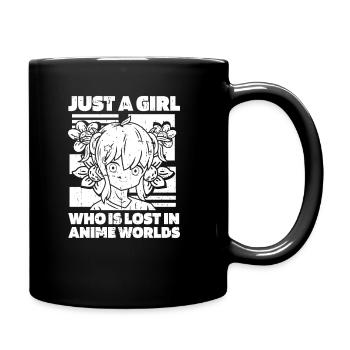 Anime Manga Anime Fille - Mug uni - noir - Droite