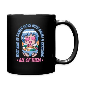 Anime Manga Anime Fille - Mug uni - noir - Droite