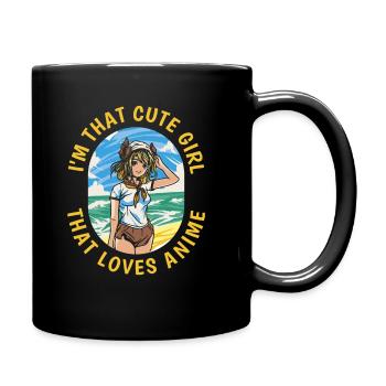 Anime Manga Anime Fille - Mug uni - noir - Droite