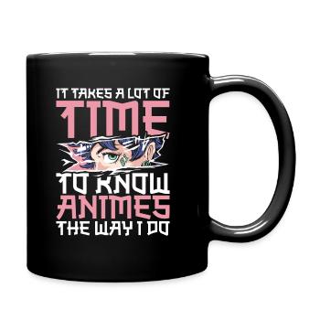 Anime Manga Anime Girl - Tasse einfarbig - Schwarz - Rechts
