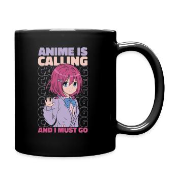 Anime Manga Anime Fille - Mug uni - noir - Droite