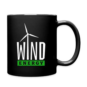 Wind Energy - I Love Wind - Wind Power - Wind Farm - Full Colour Mug - black - Right