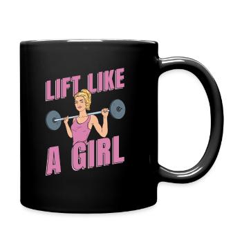 Haltérophilie Haltérophile Soulever Comme Une Fille - Mug uni - noir - Droite