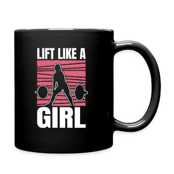 Haltérophilie Haltérophile Soulever Comme Une Fille - Mug uni - noir - Droite