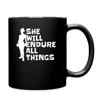 Gewichtheben Gewichtheber Schweiß - Tasse einfarbig - Schwarz - Rechts