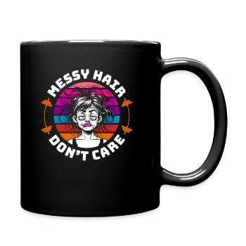 Gewichtheben Gewichtheber Haar - Tasse einfarbig - Schwarz - Rechts