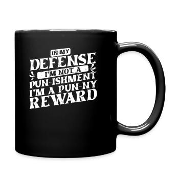 Schwarzer Humor Witzig Lustiges Wortspiel - Tasse einfarbig - Schwarz - Rechts