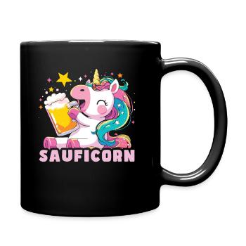 Beer Beer Lover Unicorn Sauficorn - Full Colour Mug - black - Right