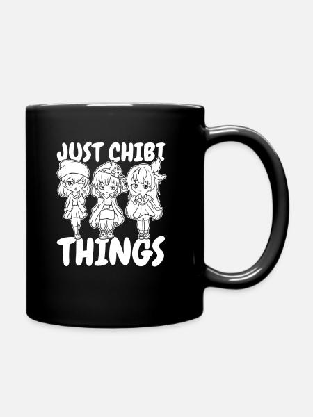Anime Manga Chibi - Tasse einfarbig - Schwarz