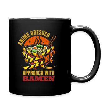 Anime Manga Lustig Ramen Schüssel - Tasse einfarbig - Schwarz - Rechts