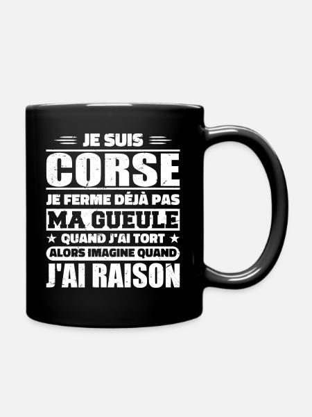 Korsika Ich halte meinen Mund nicht zum Schenken Humor - Tasse einfarbig - Schwarz