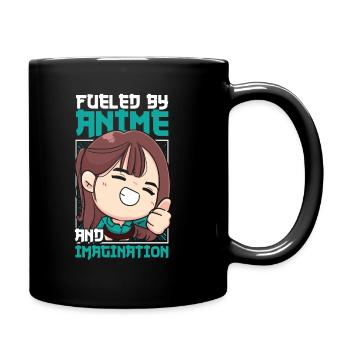 Anime Manga - Tasse einfarbig - Schwarz - Rechts