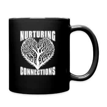 Mama Mutter Baum Natur Herz - Tasse einfarbig - Schwarz - Rechts