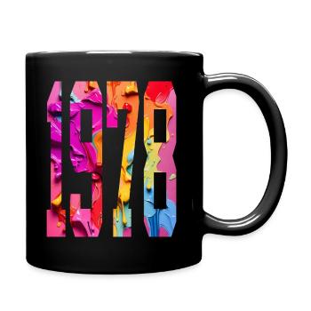 BUNT 48. GEBURTSTAG 1978 - Tasse einfarbig - Schwarz - Rechts