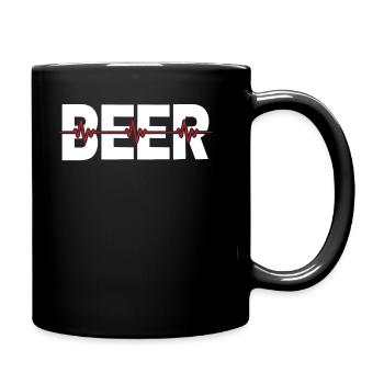 Beer Beer Lover Ekg Heartbeat - Full Colour Mug - black - Right