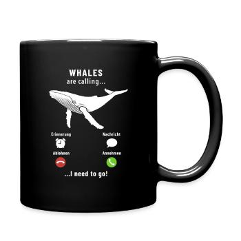 Les baleines crient - J’ai besoin d’y aller - Dire - Mug uni - noir - Droite