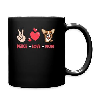 Chihuahua Paix Amour Chien Maman - Mug uni - noir - Droite