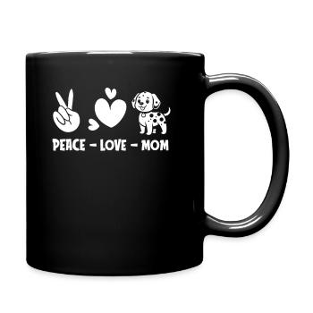 Dalmatien Paix Amour Chien Maman - Mug uni - noir - Droite