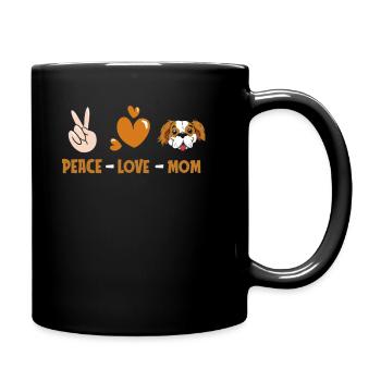 Pékinois Paix Amour Chien Maman - Mug uni - noir - Droite