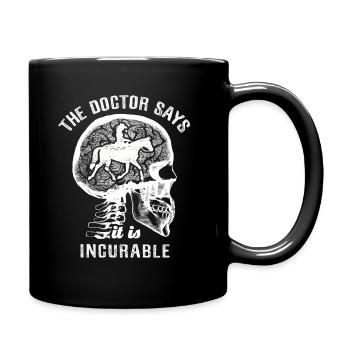 Le médecin dit que c’est incurable - équitation western - Mug uni - noir - Droite