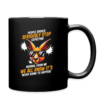 Kangaroo - Full Colour Mug - black - Right