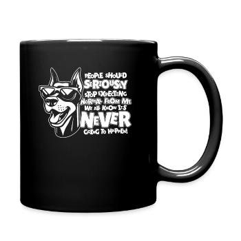 Doberman - Mug uni - noir - Droite