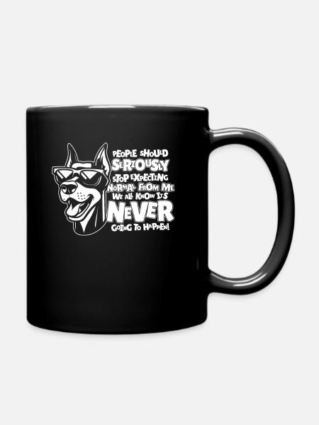 Dobermann - Tasse einfarbig - Schwarz
