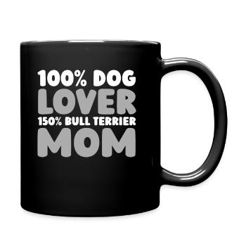 Bull Terrier - Tasse einfarbig - Schwarz - Rechts