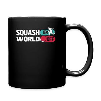 Squash Squash On World Off - Tasse einfarbig - Schwarz - Rechts